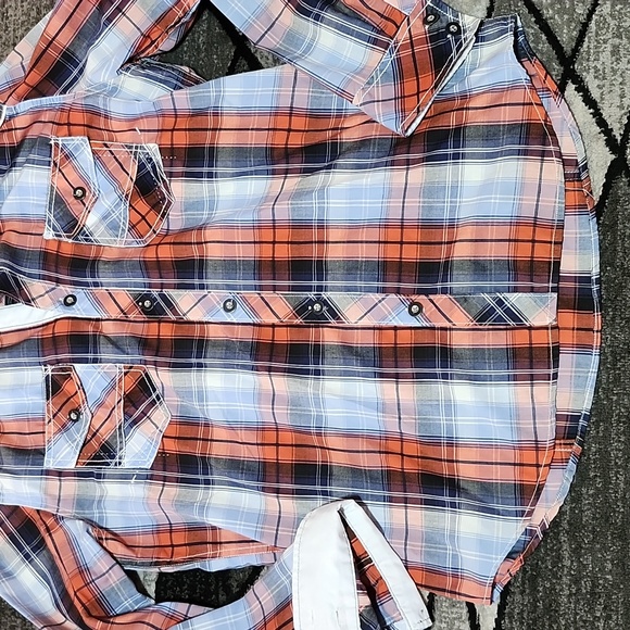 HELIX ATHLETIC FIT PLAID BUTTON- DOWN LONG-SLEEVED SHIRT LARGE - Picture 5 of 13